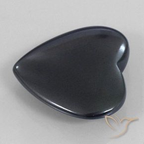 Ematite Grigio nero naturale da 22.83 ct, Cuore, Opaco