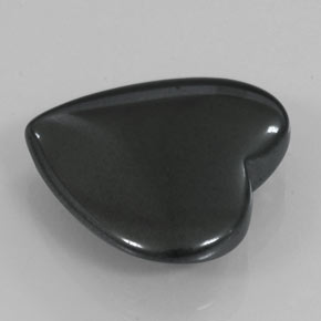Ematite naturale grigio da 23,17 ct, a forma di cuore, opaco