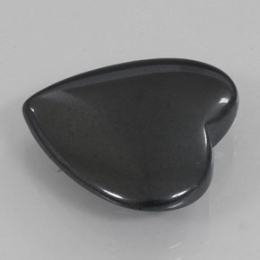 Ematite naturale grigio da 22,90 ct, a forma di cuore, opaco