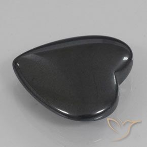 Ematite Grigio scuro naturale da 22.91 ct, Cuore, Opaco