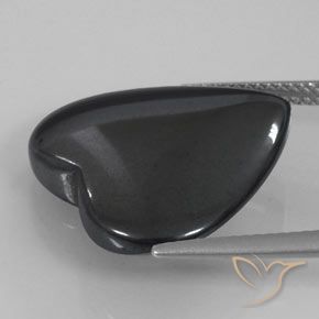 Ematite Grigio nero naturale da 23.32 ct, Cuore, Opaco