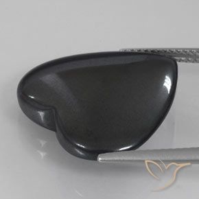 Ematite Grigio medio naturale da 22.84 ct, Cuore, Opaco