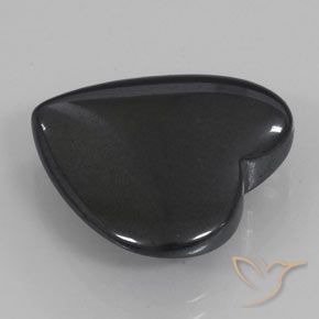 Ematite Grigio scuro naturale da 22.86 ct, Cuore, Opaco