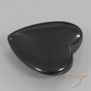 Ematite Grigio nero naturale da 23.38 ct, Cuore, Opaco