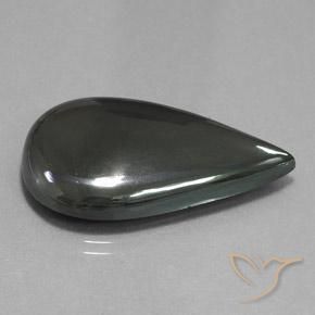 Ematite Grigio scuro naturale da 53.68 ct, Forma a pera, Opaco