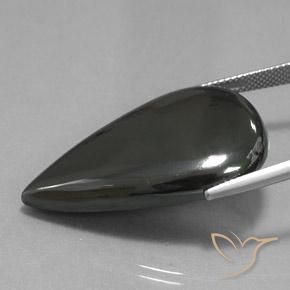 Ematite Grigio scuro naturale da 53.68 ct, Forma a pera, Opaco