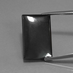 Ematite naturale grigio da 27,19 ct, baguette, opaco