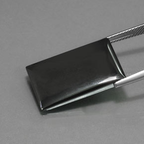 Ematite naturale grigio da 27,19 ct, baguette, opaco