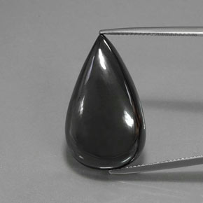 Ematite Grigio nero naturale da 43.28 ct, Forma a pera, Opaco