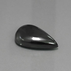 Ematite Grigio nero naturale da 43.28 ct, Forma a pera, Opaco