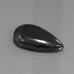 Ematite Grigio nero naturale da 30.66 ct, Forma a pera, Opaco