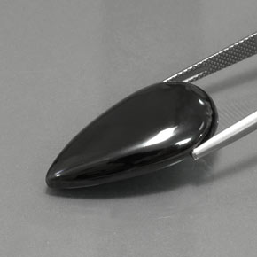 Ematite Grigio nero naturale da 30.66 ct, Forma a pera, Opaco