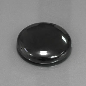Ematite Grigio nero naturale da 52.97 ct, Taglio rotondo, Opaco