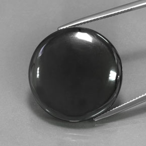 Ematite naturale grigio da 49,41 ct, taglio rotondo, opaco