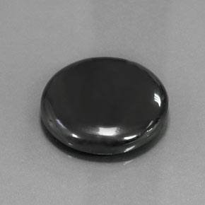Ematite naturale grigio da 49,41 ct, taglio rotondo, opaco