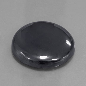 Ematite Grigio nero naturale da 43.76 ct, Taglio rotondo, Opaco