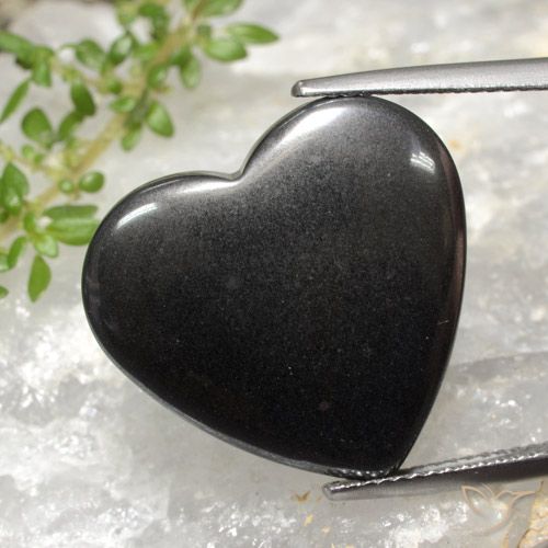 23.48ct Naturale Grigio scuro Ematite, Cuore, Opaco
