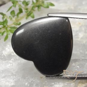 Ematite Grigio scuro naturale da 23.48 ct, Cuore, Opaco
