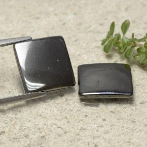Ematite naturale grigio da 9,10 ct, quadrato, opaco
