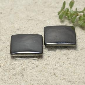 Ematite naturale grigio da 9,10 ct, quadrato, opaco