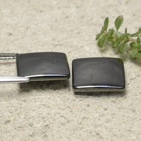 Ematite naturale grigio da 9,10 ct, quadrato, opaco