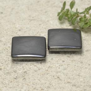 Ematite naturale grigio da 9,64 ct, quadrato, opaco
