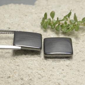 Gemme di Ematite Grigio nero naturale da 9.68 ct, Quadrato, Opaco