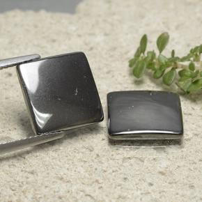 Gemme di Ematite Grigio medio naturale da 9.77 ct, Quadrato, Opaco