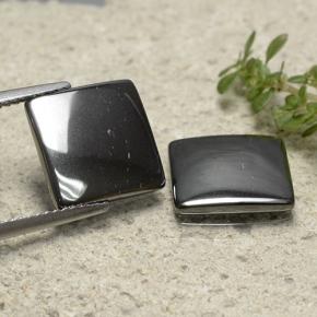 Gemme di Ematite Grigio nero naturale da 9.79 ct, Quadrato, Opaco