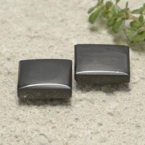 Ematite naturale grigio da 6,62 ct, quadrato, opaco