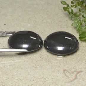Gemme di Ematite Grigio nero naturale da 80.74 ct, Rotondo, Opaco