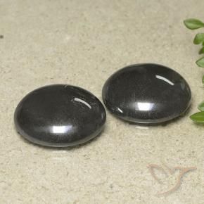 Gemme di Ematite Grigio scuro naturale da 65.25 ct, Rotondo, Opaco