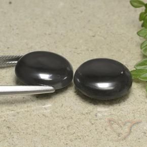 Gemme di Ematite Grigio nero naturale da 42.45 ct, Taglio rotondo, Opaco