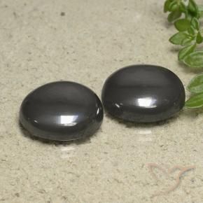 Gemme di Ematite Grigio scuro naturale da 40.08 ct, Rotondo, Opaco