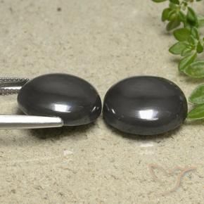 Gemme di Ematite Grigio scuro naturale da 40.08 ct, Rotondo, Opaco