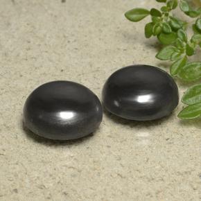 Gemme di Ematite Grigio nero naturale da 32.54 ct, Taglio rotondo, Opaco