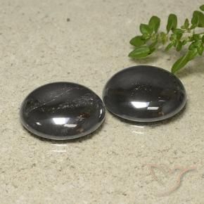 Gemme di Ematite Grigio nero naturale da 65.53 ct, Rotondo, Opaco
