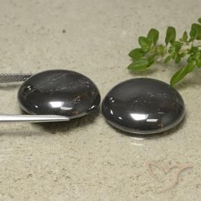 Gemme di Ematite Grigio nero naturale da 65.53 ct, Rotondo, Opaco