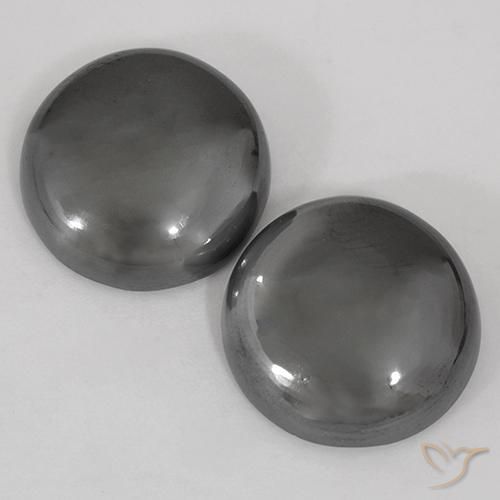 45.07ctw Naturale Grigio medio Ematite, Rotondo, Opaco