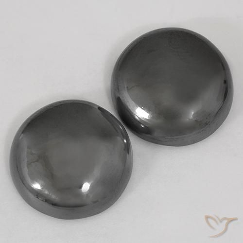 Gemme di Ematite Grigio medio naturale da 45.07 ct, Rotondo, Opaco