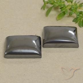 Gemme di Ematite Grigio medio naturale da 57.73 ct, Taglio a baguette, Opaco