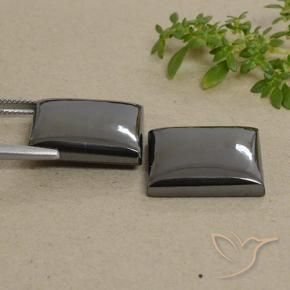Gemme di Ematite Grigio medio naturale da 56.06 ct, Taglio a baguette, Opaco