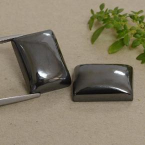 Ematite naturale grigio da 48,80 ct, baguette, opaco