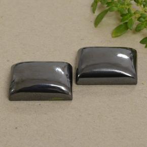 Ematite naturale grigio da 48,80 ct, baguette, opaco