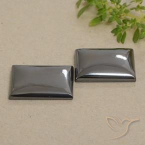 Gemme di Ematite Grigio medio naturale da 57.67 ct, Taglio a baguette, Opaco