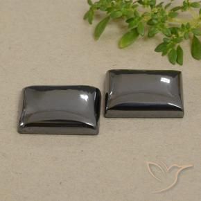 Gemme di Ematite Grigio medio naturale da 49.08 ct, Taglio a baguette, Opaco