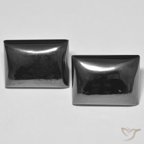 56.12ctw Naturale Grigio medio Ematite, Taglio a baguette, Opaco