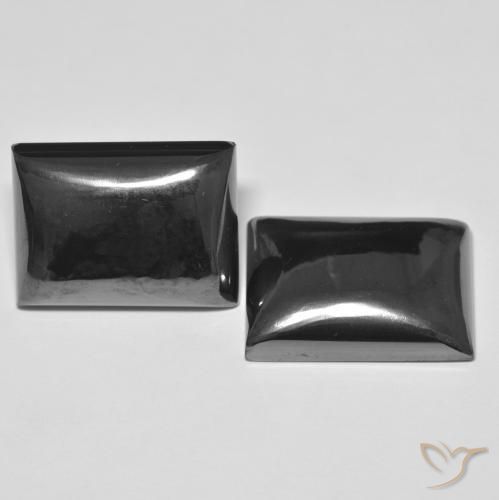 Gemme di Ematite Grigio medio naturale da 56.12 ct, Taglio a baguette, Opaco