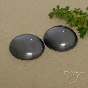 Gemme di Ematite Grigio scuro naturale da 48.88 ct, Rotondo, Opaco