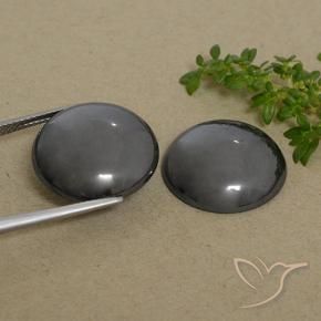 Gemme di Ematite Grigio scuro naturale da 48.88 ct, Rotondo, Opaco